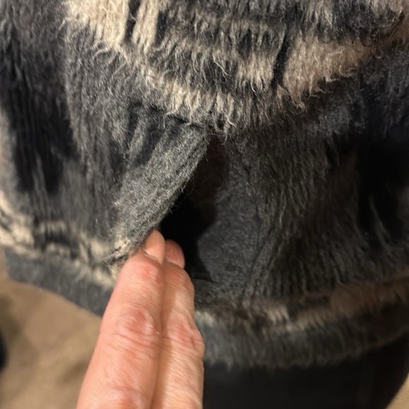 Horses Print Fuzzy Sweater Hooded Jacket - Picture 5 of 9